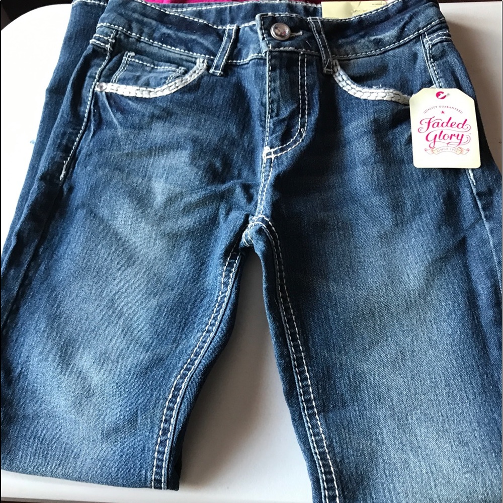 Girls Sz 8 Faded Glory Bootcut Jeans